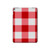 S3535 Red Gingham Hard Case For iPad 9.7 (2017,2018), iPad 6, iPad 5