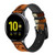 CA0179 Beautiful Brown Horse Leather & Silicone Smart Watch Band Strap For Samsung Galaxy Watch, Gear, Active