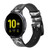 CA0240 Gray Camo Camouflage Graphic Printed Leather & Silicone Smart Watch Band Strap For Samsung Galaxy Watch, Gear, Active