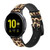 CA0241 Leopard Pattern Graphic Printed Leather & Silicone Smart Watch Band Strap For Samsung Galaxy Watch, Gear, Active