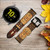 CA0598 Grandfather Clock Leather & Silicone Smart Watch Band Strap For Samsung Galaxy Watch, Gear, Active