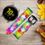 CA0652 Colourful Disco Star Leather & Silicone Smart Watch Band Strap For Samsung Galaxy Watch, Gear, Active