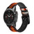 CA0166 Skull Drum Fire Rock Leather & Silicone Smart Watch Band Strap For Garmin Smartwatch