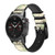 CA0236 Flower Floral Vintage Art Pattern Leather & Silicone Smart Watch Band Strap For Garmin Smartwatch