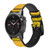 CA0540 Romania Flag Leather & Silicone Smart Watch Band Strap For Garmin Smartwatch