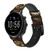 CA0596 Gold Clock Live Leather & Silicone Smart Watch Band Strap For Fossil Smartwatch