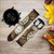 CA0596 Gold Clock Live Leather & Silicone Smart Watch Band Strap For Fossil Smartwatch