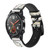 CA0216 Nautical Chart Leather & Silicone Smart Watch Band Strap For Wristwatch Smartwatch
