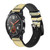 CA0249 Vintage Flowers Leather & Silicone Smart Watch Band Strap For Wristwatch Smartwatch