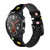 CA0816 Colorful Polka Dot Leather & Silicone Smart Watch Band Strap For Wristwatch Smartwatch