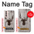 S2505 Reindeer Head Old Wood Texture Graphic Case For Samsung Galaxy S21 5G