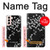 S2544 Japanese Kimono Style Black Flower Pattern Case For Samsung Galaxy S21 5G
