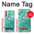 S2653 Dragon Green Turquoise Stone Graphic Case For Samsung Galaxy S21 5G