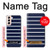 S2767 Navy White Striped Case For Samsung Galaxy S21 5G