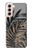 S3692 Gray Black Palm Leaves Case For Samsung Galaxy S21 5G