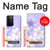 S2361 Purple White Flowers Case For Samsung Galaxy S21 Ultra 5G