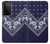 S3357 Navy Blue Bandana Pattern Case For Samsung Galaxy S21 Ultra 5G