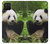 S1073 Panda Enjoy Eating Case For Samsung Galaxy A12