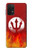 S2803 Fire Red Devil Spear Symbol Case For Samsung Galaxy A32 5G