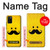 S1145 Yellow Mustache Sun Case For Samsung Galaxy A02s, Galaxy M02s (NOT FIT with Galaxy A02s Verizon SM-A025V)