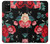 S3112 Rose Floral Pattern Black Case For Samsung Galaxy A02s, Galaxy M02s
