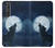 S3693 Grim White Wolf Full Moon Case For Sony Xperia 1 III