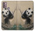 S2210 Panda Fluffy Art Painting Case For Motorola Moto G30, G20, G10