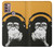 S2324 Funny Monkey with Headphone Pop Music Case For Motorola Moto G30, G20, G10