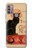 S2739 Chat Noir Black Cat Vintage Case For Motorola Moto G30, G20, G10