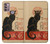 S2739 Chat Noir Black Cat Vintage Case For Motorola Moto G30, G20, G10