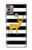 S2794 Black and White Striped Deer Gold Sparkles Case For Motorola Moto G30, G20, G10