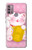 S3025 Pink Maneki Neko Lucky Cat Case For Motorola Moto G30, G20, G10