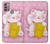 S3025 Pink Maneki Neko Lucky Cat Case For Motorola Moto G30, G20, G10