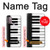 S3078 Black and White Piano Keyboard Case For Motorola Moto G30, G20, G10