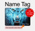 S0752 Blue Fire Grim Wolf Hard Case For MacBook 12″ - A1534
