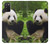 S1073 Panda Enjoy Eating Case For Samsung Galaxy A03S