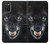 S2823 Black Wolf Blue Eyes Face Case For Samsung Galaxy A03S