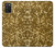 S3388 Gold Glitter Graphic Print Case For Samsung Galaxy A03S