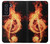 S0493 Music Note Burn Case For Samsung Galaxy S21 FE 5G
