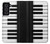 S3078 Black and White Piano Keyboard Case For Samsung Galaxy S21 FE 5G