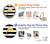 S2882 Black and White Striped Gold Dolphin Case For Samsung Galaxy Xcover 5