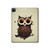 S0360 Coffee Owl Hard Case For iPad Pro 12.9 (2022, 2021, 2020, 2018), iPad Air 13 (2025, 2024)