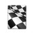 S2408 Checkered Winner Flag Hard Case For iPad Pro 12.9 (2022, 2021, 2020, 2018), iPad Air 13 (2025, 2024)