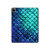 S3047 Green Mermaid Fish Scale Hard Case For iPad Pro 12.9 (2022, 2021, 2020, 2018), iPad Air 13 (2025, 2024)