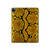 S3365 Yellow Python Skin Graphic Print Hard Case For iPad Pro 12.9 (2022, 2021, 2020, 2018), iPad Air 13 (2025, 2024)