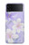 S2361 Purple White Flowers Case For Samsung Galaxy Z Flip 3 5G