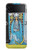 S2837 The High Priestess Vintage Tarot Card Case For Samsung Galaxy Z Flip 3 5G