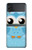 S3029 Cute Blue Owl Case For Samsung Galaxy Z Flip 3 5G