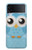 S3029 Cute Blue Owl Case For Samsung Galaxy Z Flip 3 5G