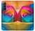 S1671 Rainbow Colorful Rose Case For Samsung Galaxy Z Fold 3 5G